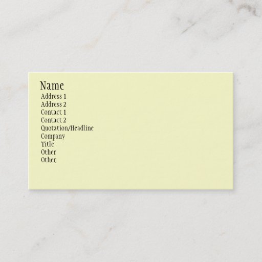 Customizable Cream Business Cards