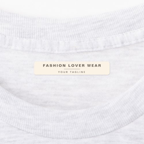 Cream Business Name Clothing Brand Fabric Iron On Labels