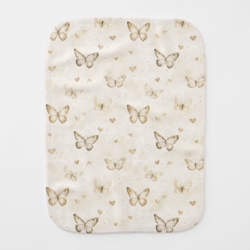 Cream Butterflies Hearts Baby Shower