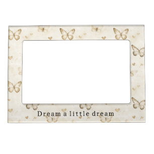 Cream Butterflies Hearts Dream Magnetic Frame
