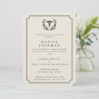 Cream Caduceus+Laurel Medical School Graduation