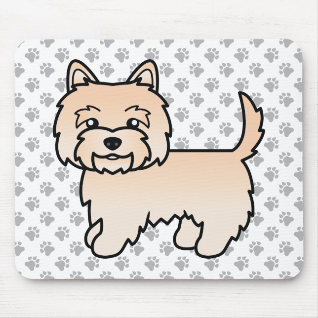 Cream Cairn Terrier Cute Cartoon Dog Mouse Pad (Front)