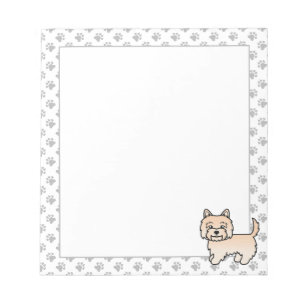 Cream Cairn Terrier Cute Cartoon Dog Notepad