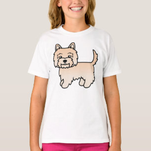 Cream Cairn Terrier Cute Cartoon Dog T-Shirt