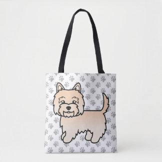 Cream Cairn Terrier Cute Cartoon Dog Tote Bag