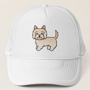 Cream Cairn Terrier Cute Cartoon Dog Trucker Hat