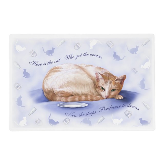 Cream Cat Placemat (Front)