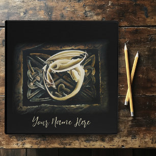 Cream Celtic Art Dragon Fantasy 3 Ring Binder