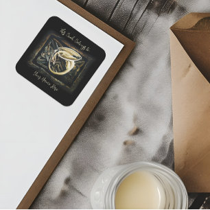 Cream Celtic Art Dragon Fantasy Bookplate