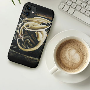 Cream Celtic Art Dragon Fantasy iPhone 11 Case