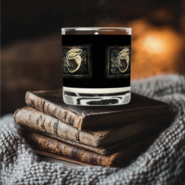 Cream Celtic Art Dragon Fantasy Scented Candle (Creator Uploaded)