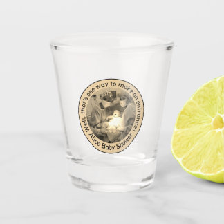 Cream Cesarean Birth Personalized Baby Shower Gift Shot Glass