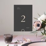 Cream Charcoal Modern Elegant Two Tone Wedding Table Number<br><div class="desc">Cream Charcoal Modern Elegant Two Tone Wedding Table Number</div>