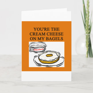 cream cheese and bagels holiday card