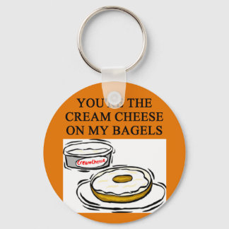 cream cheese and bagels keychain