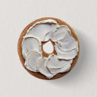 Cream Cheese Bagel Pinback Button