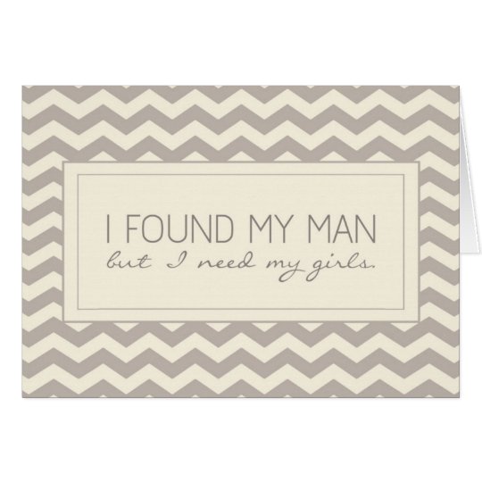 Cream Chevron Stripe Flower Girl Request Card