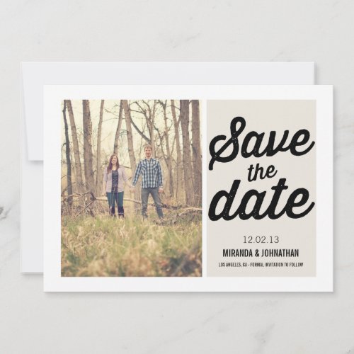 Cream Chic Photo Save The Date Announcements