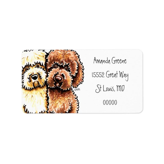 Cream Chocolate Labradoodles Label (Front)