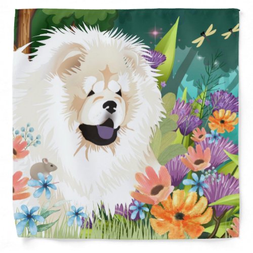 CREAM CHOW  Furoshiki wrapping cloth or bandana