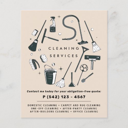 Cream Cleaning Services  Flyer
