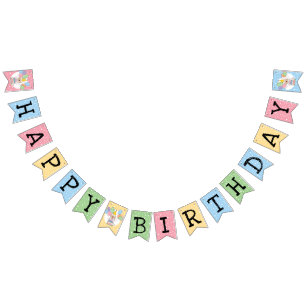 Cream Cockapoo Cavapoo Dog Birthday Party Bunting Flags