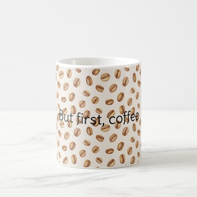 Cream Coffee Beans Mug (Center)
