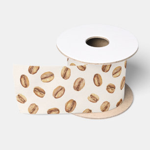 Cream Coffee Beans Satin Ribbon