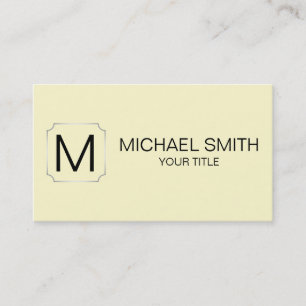 Cream color background business card