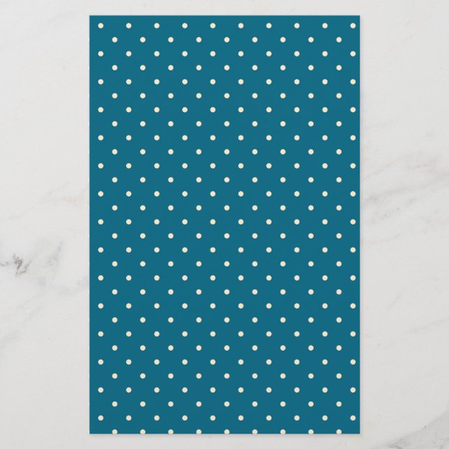 Cream Color & Blue Dot Soap Wrap Paper (Front)
