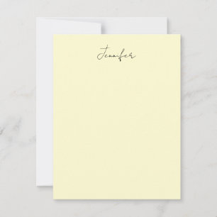 Cream color elegant modern minimalist plain name