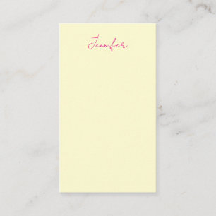 Cream color elegant modern minimalist plain name enclosure card