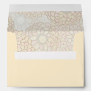 Cream Color Floral Design Envelope