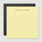 Cream Color Minimalist Plain Elegant Magnetic Card (Front/Back)