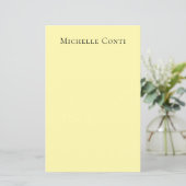 Cream Color Minimalist Plain Elegant Paper Sheet (Standing Front)