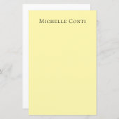 Cream Color Minimalist Plain Elegant Paper Sheet (Front/Back)