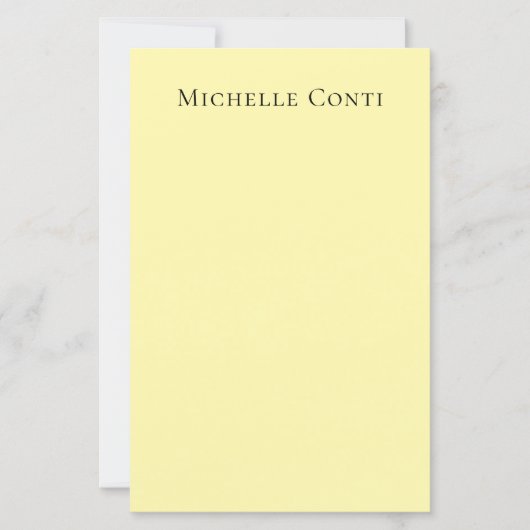 Cream Color Minimalist Plain Elegant Paper Sheet (Front)