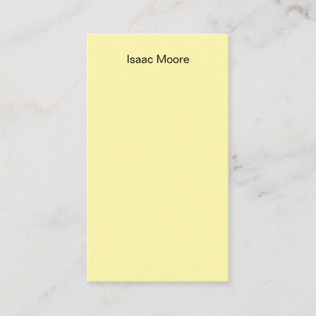 Cream Color Plain Elegant Own Name Enclosure Card (Front)