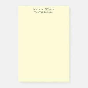 Cream Color Plain Elegant Professional Modern Post-it Notes