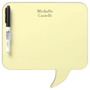 Cream Color Professional Unique Classic Your Name Dry Erase Board