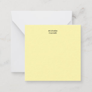 Cream Color Professional Unique Classic Your Name Note Card