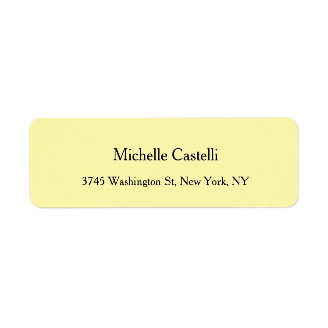 Cream Color Professional Unique Classical Label (Front)