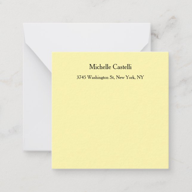 Cream Color Professional Unique Classical Note Card (Front)