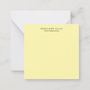 Cream Color Unique Original Classical Professional Note Card