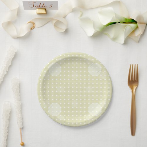 Cream Colored Abstract Polka Dots Light g1 Paper Plates