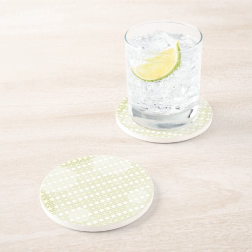 Cream Colored Abstract Polka Dots Light g9 Coaster