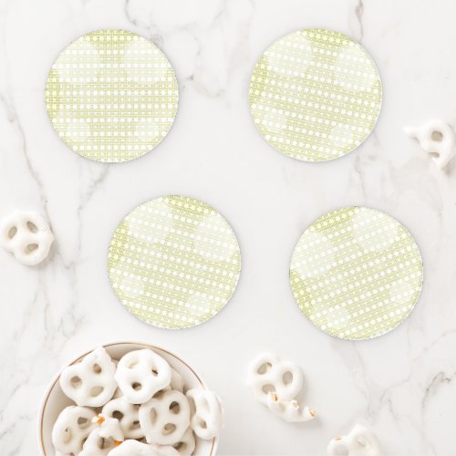 Cream Colored Abstract Polka Dots Light g9 Coaster Set