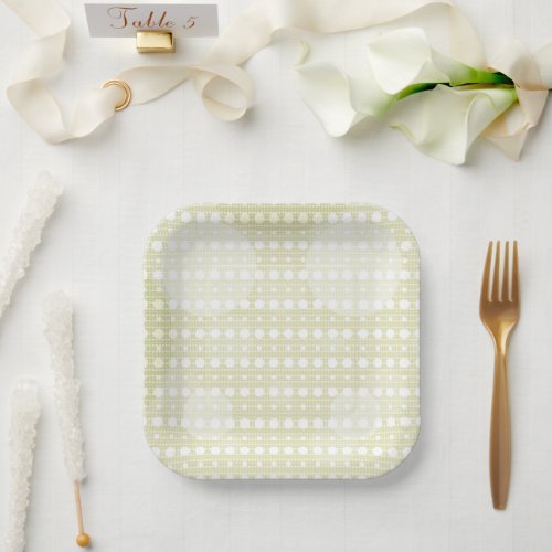 Cream Colored Abstract Polka Dots Light g9 Paper Plates