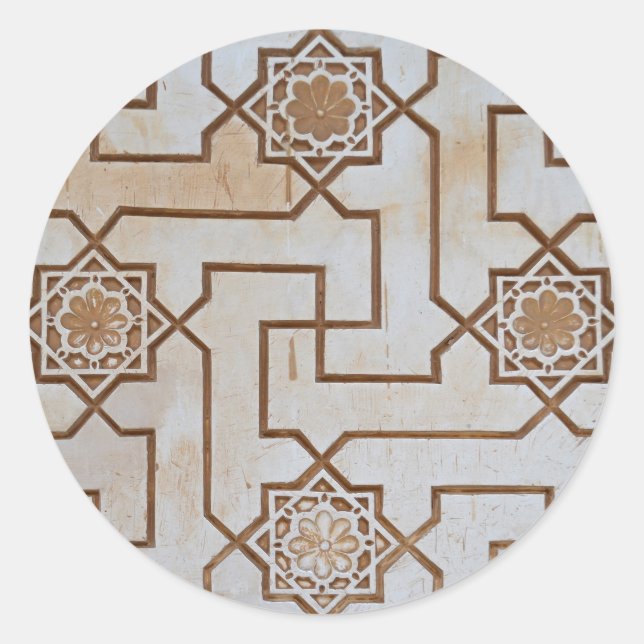 Cream Colored Arabesque Stickers (Front)