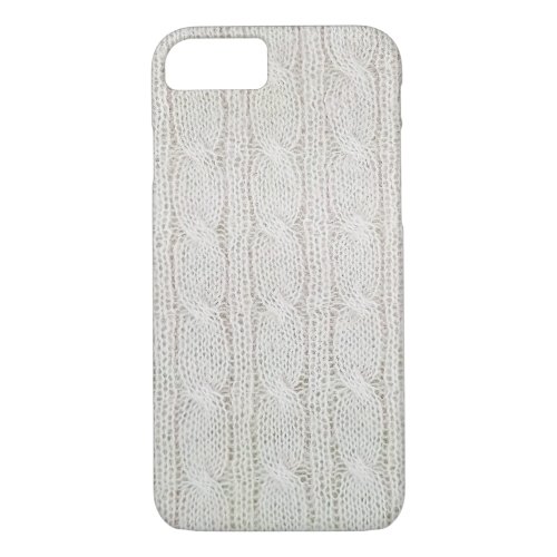 cream colored cable knit pattern iPhone 87 case